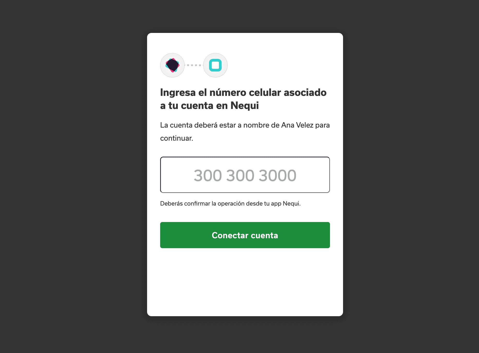 Conexión a cuentas Nequi con DRUO